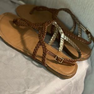 brown merona sandals